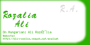 rozalia ali business card